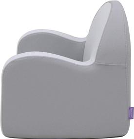 img 2 attached to 👶 Gray Baby Care Leather Kids Sofa: High-Quality Toddler Chair and Kids Couch for Boys and Girls – Waterproof, Ergonomic, Easy to Clean (No Glue Used)