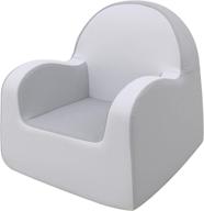 👶 gray baby care leather kids sofa: high-quality toddler chair and kids couch for boys and girls – waterproof, ergonomic, easy to clean (no glue used) logo