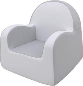 img 4 attached to 👶 Gray Baby Care Leather Kids Sofa: High-Quality Toddler Chair and Kids Couch for Boys and Girls – Waterproof, Ergonomic, Easy to Clean (No Glue Used)