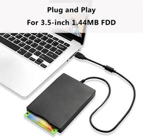 img 3 attached to 📟 Hannord 3.5" USB External Floppy Disk Drive - Portable 1.44MB FDD, Plug and Play for Windows 10/8/7/Vista/XP/2000 - Ideal for PC Laptop Desktop Computer Notebook