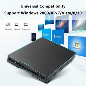 img 2 attached to 📟 Hannord 3.5" USB External Floppy Disk Drive - Portable 1.44MB FDD, Plug and Play for Windows 10/8/7/Vista/XP/2000 - Ideal for PC Laptop Desktop Computer Notebook