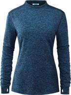 fulbelle women's thermal fleece tops - long sleeve mock neck running shirts with thumbhole for enhanced performance and warmth logo