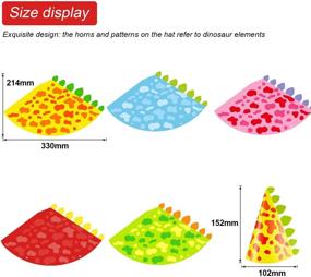 img 3 attached to 🎉 Gejoy 20 шт. конусов для вечеринки с динозаврами: веселые приятные подарки для дня рождения детей - 5 уникальных стилей!