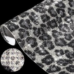 img 4 attached to Leopard Rhinestone Sticker Self Adhesive Stickers Sewing