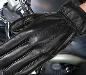 img 1 attached to 🧤 Winter Men's Genuine Leather Gloves – Top Men's Accessories for Cold Weather