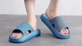 img 1 attached to Women's Athletic Platform Shoes with Massage Technology and Bathroom-Safe Slippers