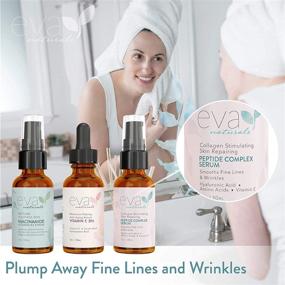 img 1 attached to 🌟 Revitalize and Nourish Your Skin: Eva Naturals' Natural Firm & Glow Skincare Set of 3 Serums - Powerful 20% Vitamin C, Peptide Complex, and Niacinamide Vitamin B3 Serums