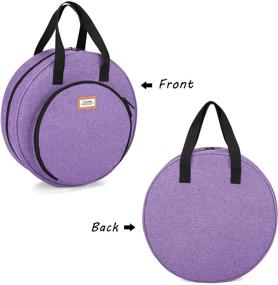 img 1 attached to 🧵 CURMIO Embroidery Bag - Portable Carrying Bag for Embroidery Project and Cross Stitch Tools Kits Supplies - Purple (With Patented Design) - Bag ONLY