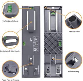 img 3 attached to 🖼️ Efficient Grey Picture Hanging Tool with Level for Easy Frame Hanging, Marking Position, Hooks, Nails and Hanger Level - Wall Hanging Kit