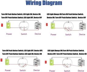 img 1 attached to 🔘 Latching Pushbutton Switch: HiLetgo 16mm 5/8" - Reliable and Durable Button for Easy Operation