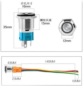 img 3 attached to 🔘 Latching Pushbutton Switch: HiLetgo 16mm 5/8" - Reliable and Durable Button for Easy Operation