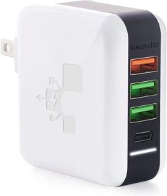 img 4 attached to 🔌 Kokovolta USB C Charger Block - 4-Port Power Brick for Multi-Device Charging - Compatible with iPad, iPhone, Samsung Galaxy, Pixel, LG, HTC, Android Phones