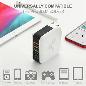 img 1 attached to 🔌 Kokovolta USB C Charger Block - 4-Port Power Brick for Multi-Device Charging - Compatible with iPad, iPhone, Samsung Galaxy, Pixel, LG, HTC, Android Phones