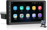 🚗 7 inch capacitive touch screen car stereo, hikity android single din double din radio with bluetooth hands-free, fm gps navigation, wifi connectivity, mirror link for android ios phone, and backup camera support logo