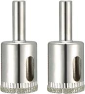 💎 high-quality set of 2 diamond coated hole saw drill bits (23mm) for glass, ceramic tile, marble, rock, and porcelain surfaces логотип