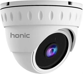 img 4 attached to 📷 Honic Clear Night Vision 2MP Купольная CCTV камера: 1080P безопасность IR аналоговая камера с широким углом 90° и водонепроницаемым дизайном.