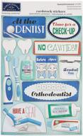 🦷 karen foster design acid-free scrapbooking sticker sheet: dentist/orthodontist theme logo