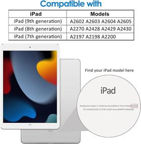 img 3 attached to 📱 Высококачественный защитный экран JETech для iPad (10,2-дюймовый, модели 2021/2020/2019 года, 9/8/7 поколение) - Закаленное стекло