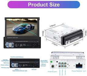 img 3 attached to 🚗 Автомагнитола Hikity Single Din с 7-дюймовым сенсорным экраном и функцией разворота, с GPS-навигацией, Bluetooth для hands-free звонков, FM-радио, поддержкой функции Mirror Link и камеры заднего вида, а также с 8G-картой для навигации.