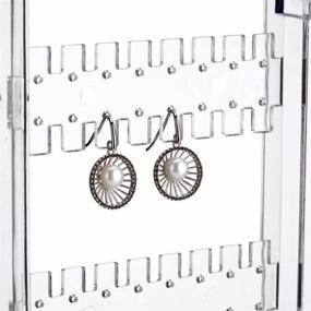 img 2 attached to Sooyee Earring Holder Organizer: 256 Holes 5 Tiers Stud Earring & Necklace Organizer for Jewelry Display and Selling - Clear Acrylic Design