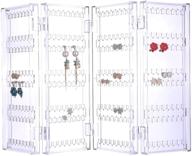 sooyee earring holder organizer: 256 holes 5 tiers stud earring & necklace organizer for jewelry display and selling - clear acrylic design logo