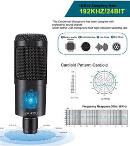 img 3 attached to High-Quality USB Condenser Podcast PC Microphone: Plug & Play Recording Mic for Vocal Instrument, YouTube, Gaming, Podcasting, Streaming - Compatible with Desktop/Laptop/Notebook