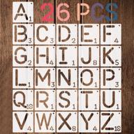 🔤 26-piece scrabble style letter stencils: 4-inch reusable alphabet templates for painting on wood, tile, wall décor, and art logo