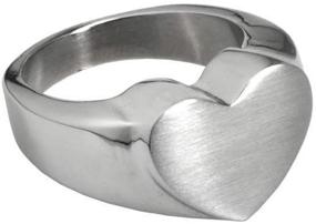 img 1 attached to 💔 Sophisticated Tribute: Memorial Gallery Sterling Silver Cremation Heart Ring