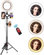 📸 enhance your selfies with the selfie ring light & stand - perfect for youtube, live streaming, makeup & photography (8 inch) logo