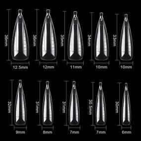 img 3 attached to 🔧 BNK Dual Nail Forms Set for 120 Stiletto False Nail Tips System with Double Ended Poly Extension Nail Brush and Nail File, 10 Pcs Nail Form Mold, Nail Tips Clip for Acrylic Nails with Box