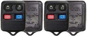 img 1 attached to KeylessOption Keyless Entry Remote Car Key Fob Shell Replacement - Pack of 2, Black