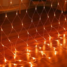 img 2 attached to 🎃 Halloween Net Lights - Twinkle Star 360 LEDs, 12ft x 5ft, 8 Modes, Low Voltage Connectable Mesh Fairy String Lights for Christmas Trees, Bushes, Outdoor Garden Decorations (Orange)