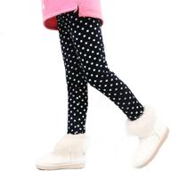 🏻 u0u girls warm winter fleece lined leggings: pink toddler pants for cozy christmas comfort logo