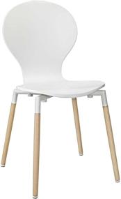 img 4 attached to 🪑 White Mid-Century Modern Kitchen and Dining Room Chair by Modway Path