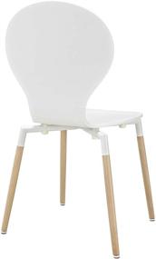 img 2 attached to 🪑 White Mid-Century Modern Kitchen and Dining Room Chair by Modway Path