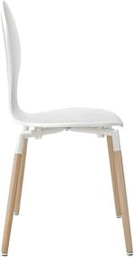 img 3 attached to 🪑 White Mid-Century Modern Kitchen and Dining Room Chair by Modway Path