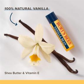 img 1 attached to Burt's Bees Vanilla Bean Lip Balm - 100% Natural, Moisturizing - Pack of 4 Tubes