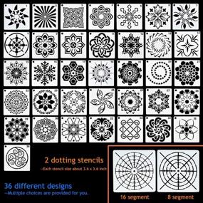img 3 attached to 🎨 RuiChy 38 Mandala Stencils for Painting – Reusable Templates for DIY Wood, Wall, Rock, and Dotting Art Projects