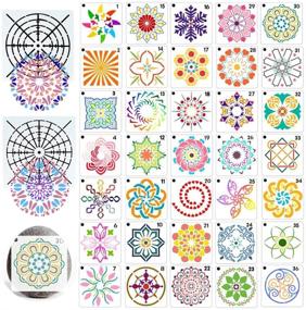 img 4 attached to 🎨 RuiChy 38 Mandala Stencils for Painting – Reusable Templates for DIY Wood, Wall, Rock, and Dotting Art Projects