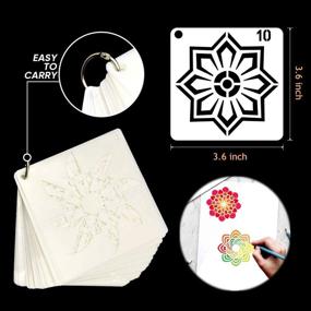 img 1 attached to 🎨 RuiChy 38 Mandala Stencils for Painting – Reusable Templates for DIY Wood, Wall, Rock, and Dotting Art Projects
