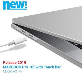 img 1 attached to 🖥️ IBENZER MacBook Pro 16 Inch Case A2141 - 2020 2019 Release | Hard Shell Case with Keyboard Cover &amp; Type C Adapter for Apple Mac Pro 16’’ with Touch Bar and Touch ID - Clear, T16CL+1TC