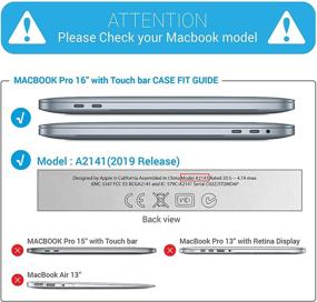 img 3 attached to 🖥️ IBENZER MacBook Pro 16 Inch Case A2141 - 2020 2019 Release | Hard Shell Case with Keyboard Cover &amp; Type C Adapter for Apple Mac Pro 16’’ with Touch Bar and Touch ID - Clear, T16CL+1TC