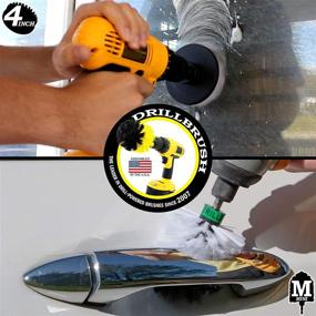 img 3 attached to 🔧 Ultimate Cleaning Tool: Drill Brush for Motorcycles, Cars, Trucks & More – Tackle Wheels, Rims, Tires, Saddle Bags, Windshields, Glass, Leather, and Vinyl with Ease!