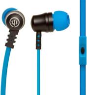 wicked audio drive 1000cc earbuds - enhanced bass, blue logo