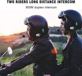 img 1 attached to 🎧 FreedConn Bluetooth Helmet Intercom: Motorcycle Bluetooth Headset - Waterproof Communication System with LCD Screen/TCOM-SC