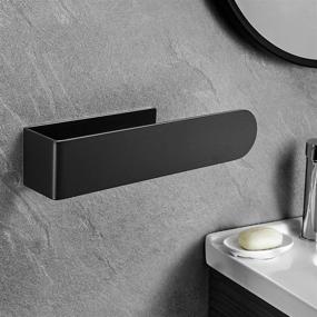 img 3 attached to 👋 VOLPONE 8in Adhesive Hand Towel Bar - Stick on Tile Wall, Premium Stainless Steel Hand Towel Holder, No Drilling, Matte Black Finish (1 Pack)