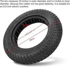 img 3 attached to 🛴 VGEBY1 Tire Scooter: 10 Inch Electric Scooter Durable Explosion-Proof Solid Tire - Non-Slip and Wear-Resistant Tubeless Design