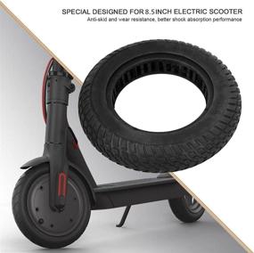 img 2 attached to 🛴 VGEBY1 Tire Scooter: 10 Inch Electric Scooter Durable Explosion-Proof Solid Tire - Non-Slip and Wear-Resistant Tubeless Design