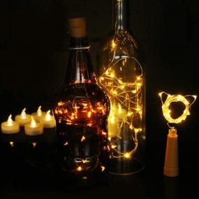 img 2 attached to 🍷 Wine Bottle String Lights: Illuminate Your Space with 10 LED Warm White Cork Stopper Lights - Perfect for DIY Crafts, Table Decorations, Christmas, Weddings, Parties, Study, and Bar Decor!