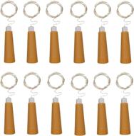 🍷 wine bottle string lights: illuminate your space with 10 led warm white cork stopper lights - perfect for diy crafts, table decorations, christmas, weddings, parties, study, and bar decor! логотип